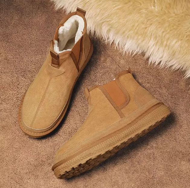 free shipping fashion men's trendy snow boots winter new style design Add fleece for warmth outdoor cotton shoes size 39-44