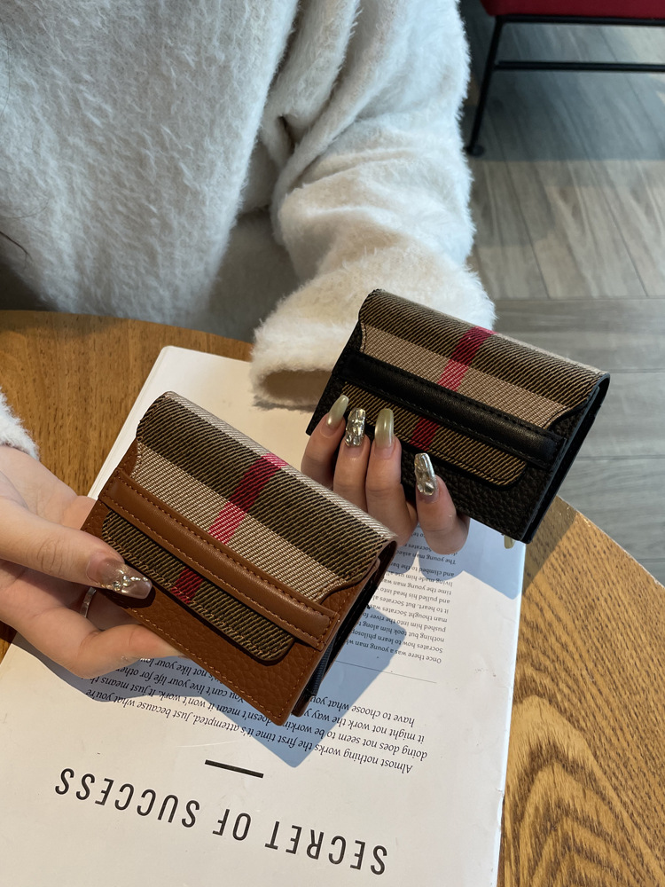 Luxury Wallet 2025 New Plaid Women's Card Holder, Genuine Leather Slim Wallet with Multi Card Slots, Multi-Functional ID & Coin Purse Free Shippi