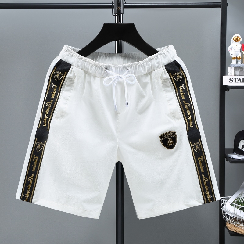 Designer clothes Fashion Shorts Men's trend Summer quarter pants Youth casual loose wear beach shorts Plus size black and white