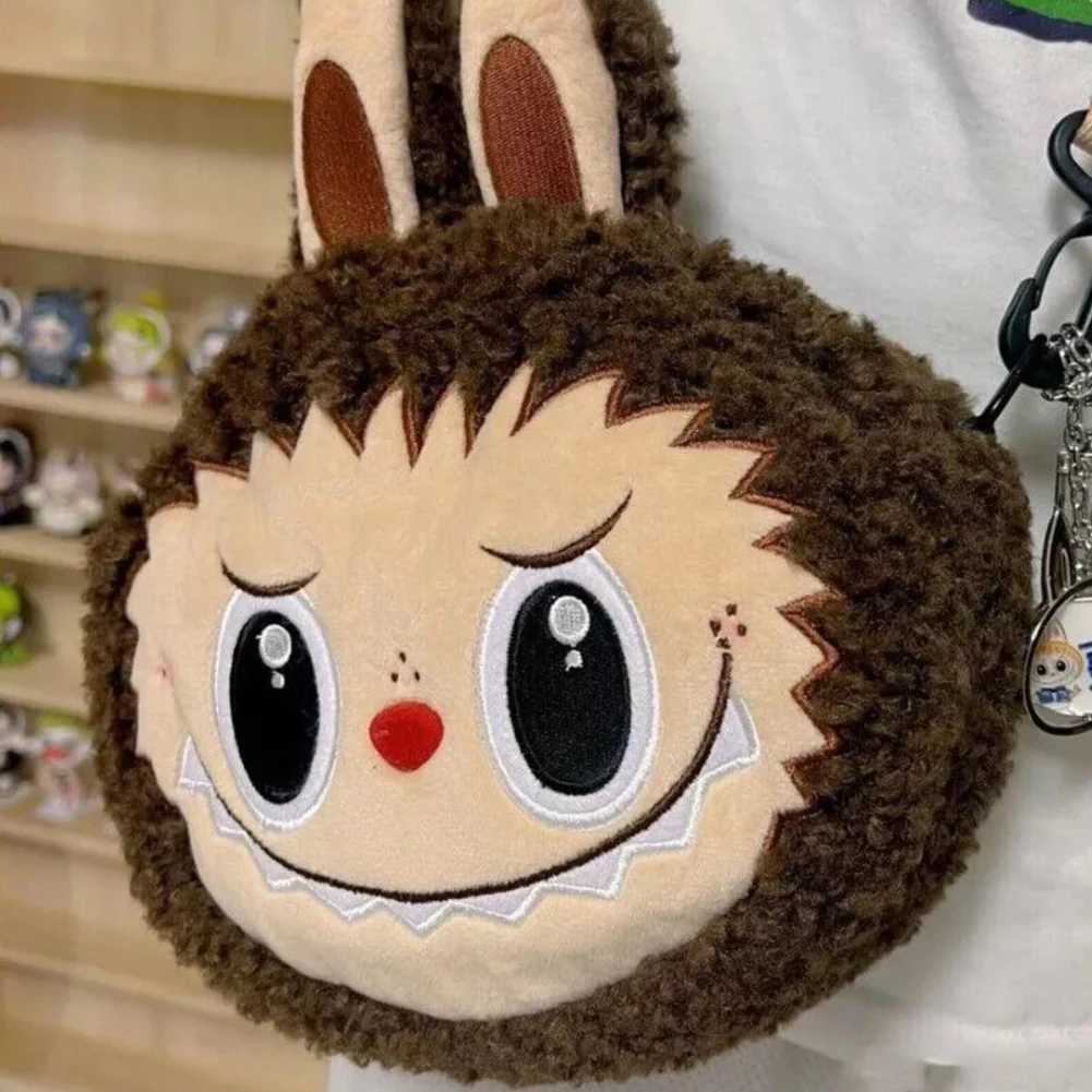 2024 Labubu Shoulder Bag Cute Cartoon Plush Doll Bag Doll Backpack New Student Cross Body Bag Monster Outdoor Travel Bag Toy X250402