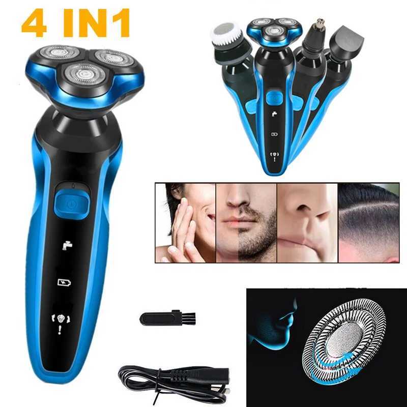Mens electric shaver waterproof electric shaver beard trimmer wet dry dual-purpose shaver facial trimmer Z250402