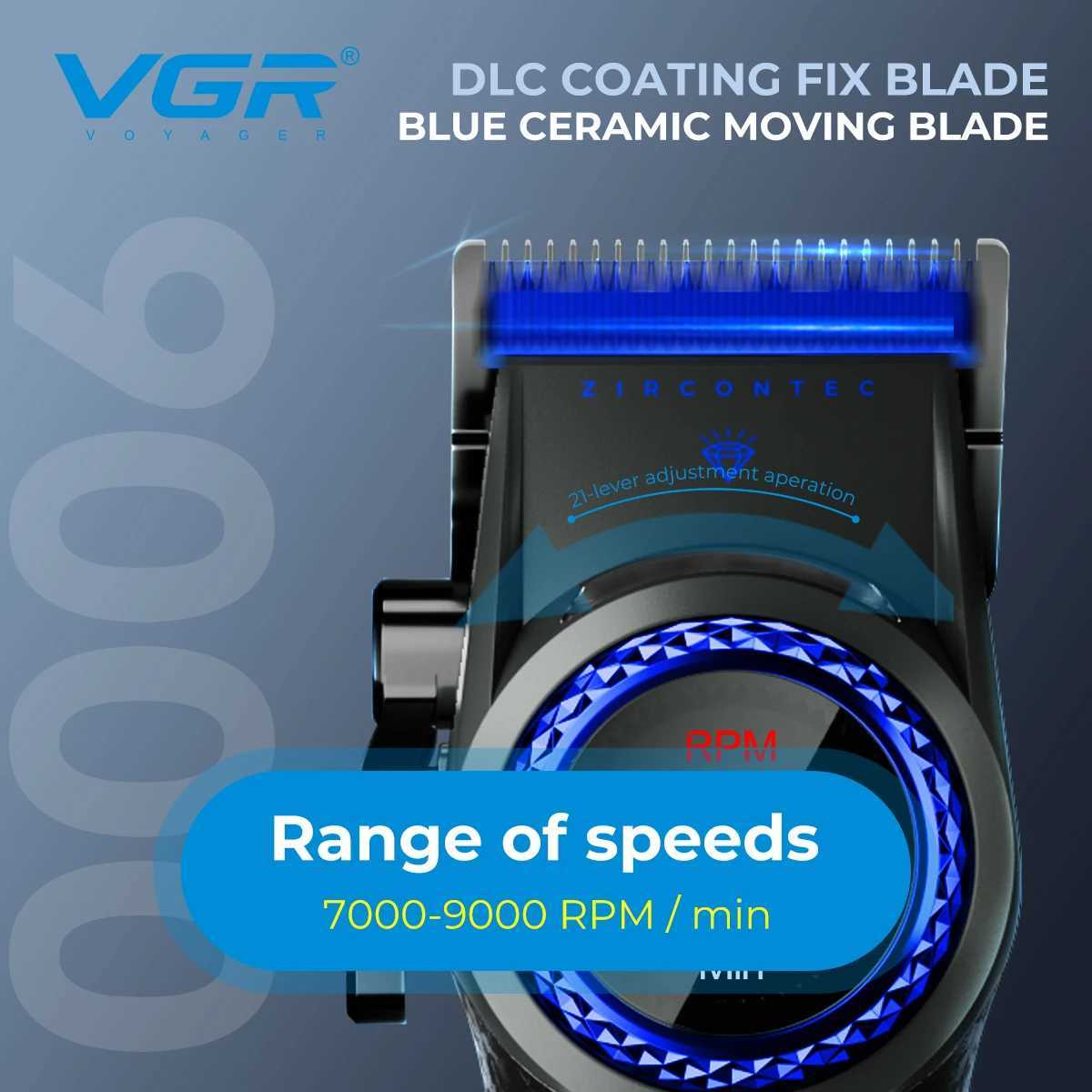VGR Barber Professional Barber Hair Clipper Barber Adjustable Barber 9000 RPM Mens Barber V-001 W250402