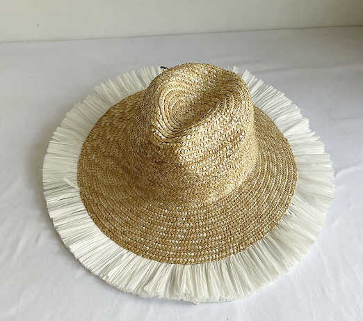 Spring/summer Straw jazz top straw hat Lady hair beard edge seaside beach hat net red face sunscreen sun hat Party Travel Gentleman Hat 56-58CM Sombre