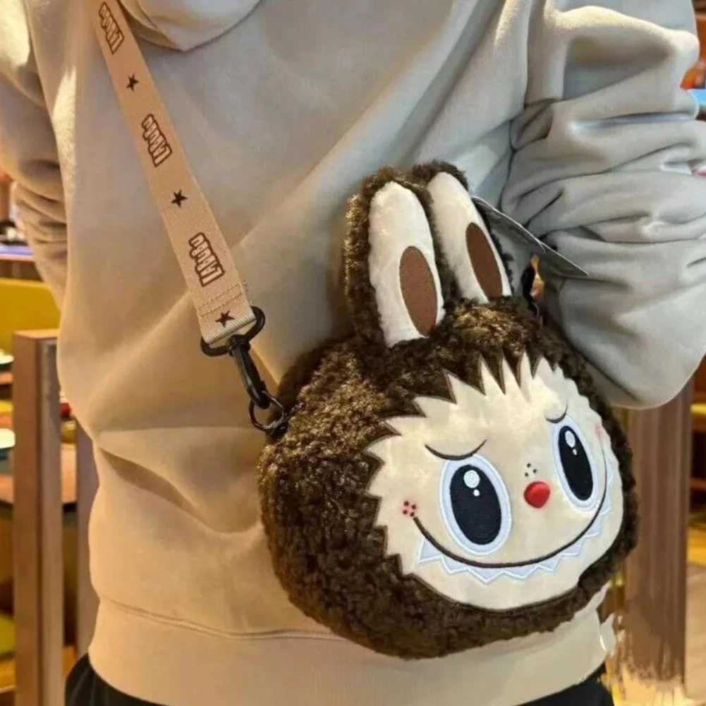 2024 Labubu Shoulder Bag Cute Cartoon Plush Doll Bag Doll Backpack New Student Cross Body Bag Monster Outdoor Travel Bag Toy X250402