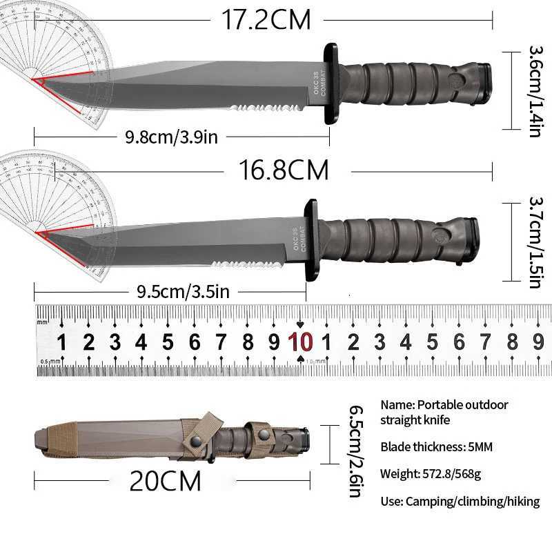 Outdoor camping knife multifunctional portable knife high hardness sharp knife survival knife hunting knifeW250402