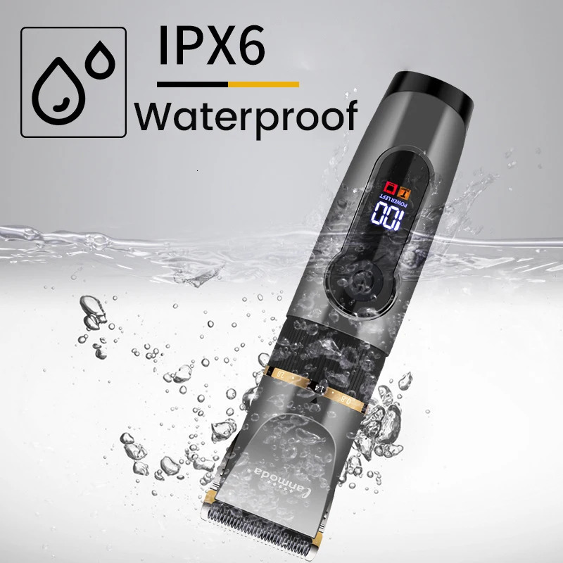 Professional Hair Clipper Rechargeable Electric Trimmer For Men Beard Kids Barber Cutting Machine Haircut LED Screen Waterproof 251030