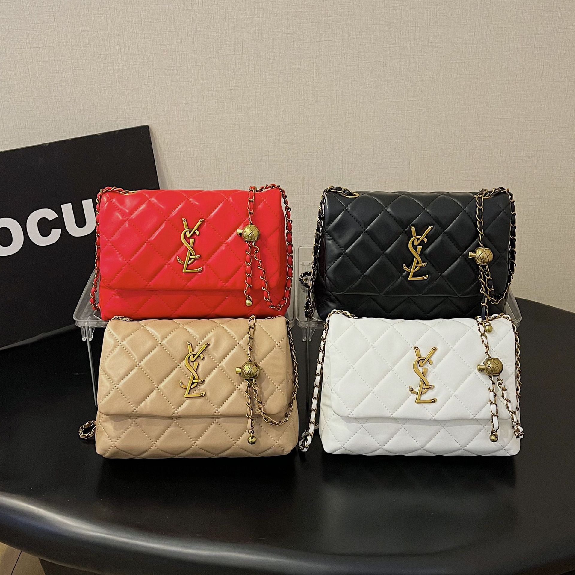 Free shipping premium bag women's new diamond chain fashion shoulder bag crossbody bag 2025