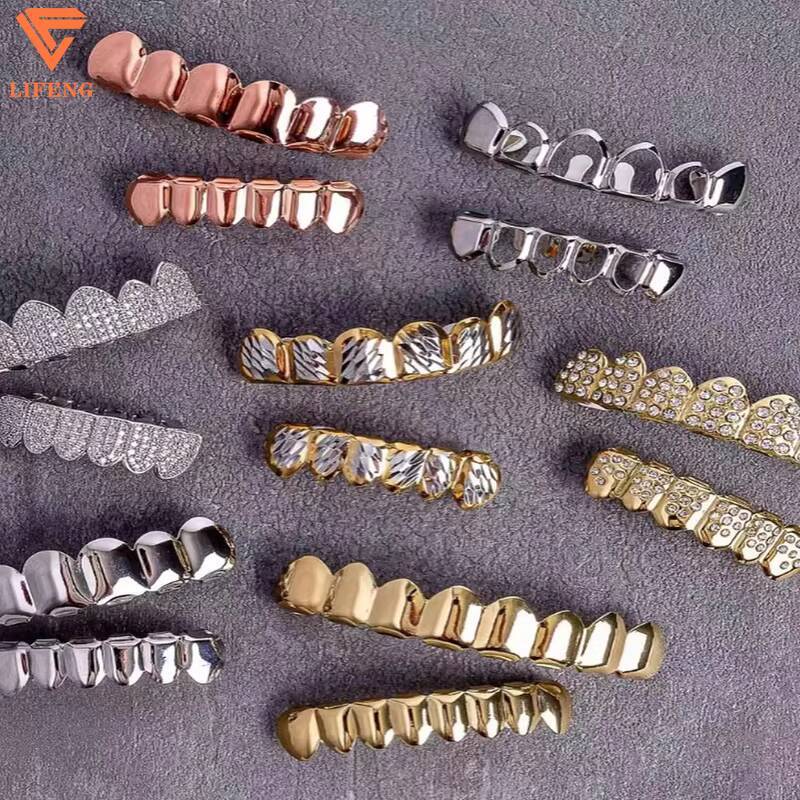 Custom 925 Sterling Silver VVS Moissanite Teeth Grillz Iced Hip Hop Jewelry for Women and Men