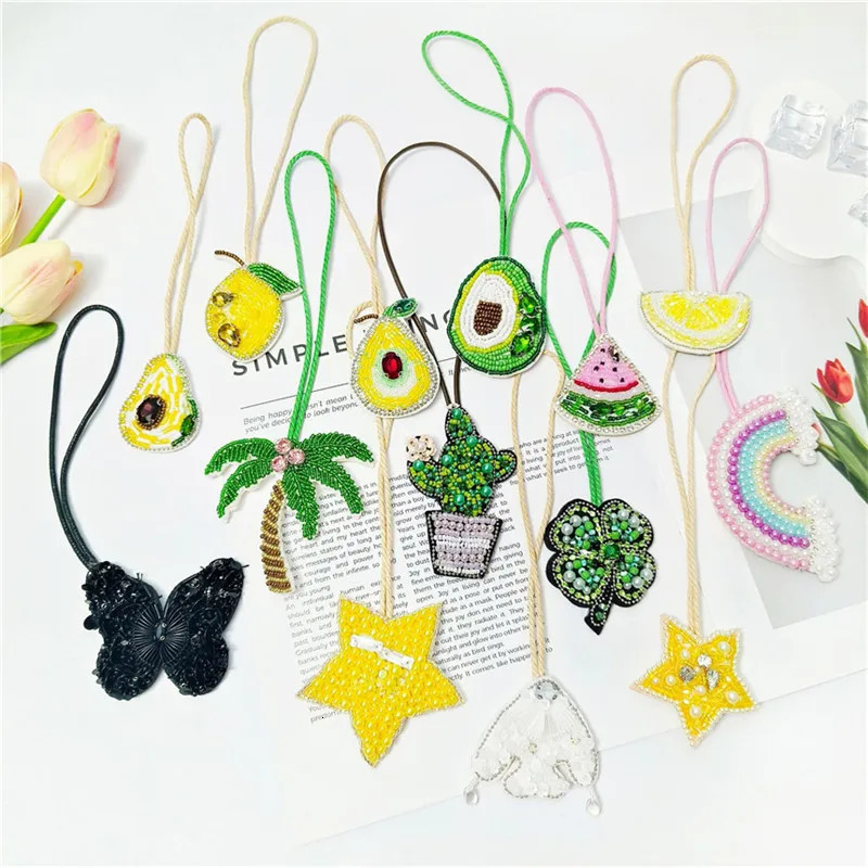 XMESSUN Handbeaded Beads Pendants for Womens BagFashion Pearl Diamond Keychain Charm Arabia Date Palm Tree Starfish A659 251030