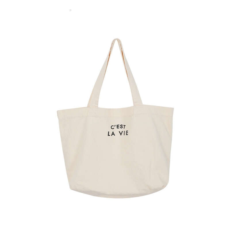 2025 NEW Literature Art College Series Lazy, Fashionable Cool English Printed Simple and Large Capacity Casual Women's Bag