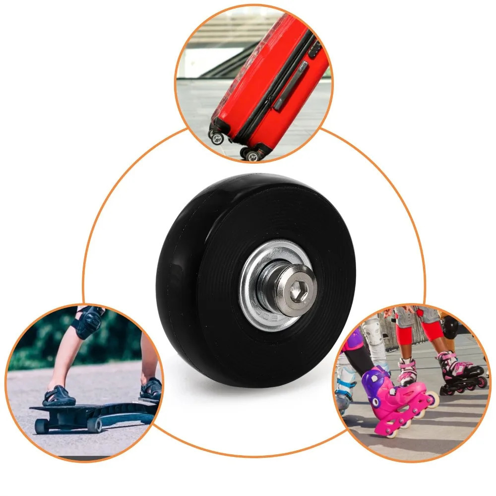 Silent Suitcase Wheels Rubber Trolley Luggage Casters HighQuality Durable Travel Bag Wheel Repair Accessories for Quiet Rolling 251031