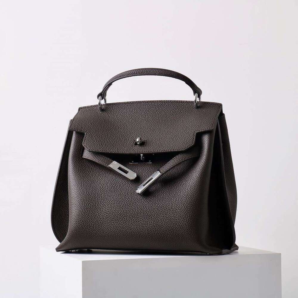 Luxury Bag Designer Togo Top Cowhide Niche Design High-end Large Capacity Leather Women's Handbag Shoulder Commuter Shoulder Bag