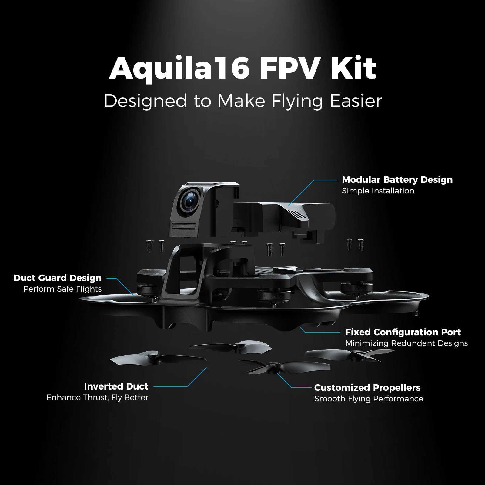 BETAFPV Aquila16 FPV Kit Brushless Racing Drone Professional Quadcopter Indoor Outdoor Camera Drone z250402