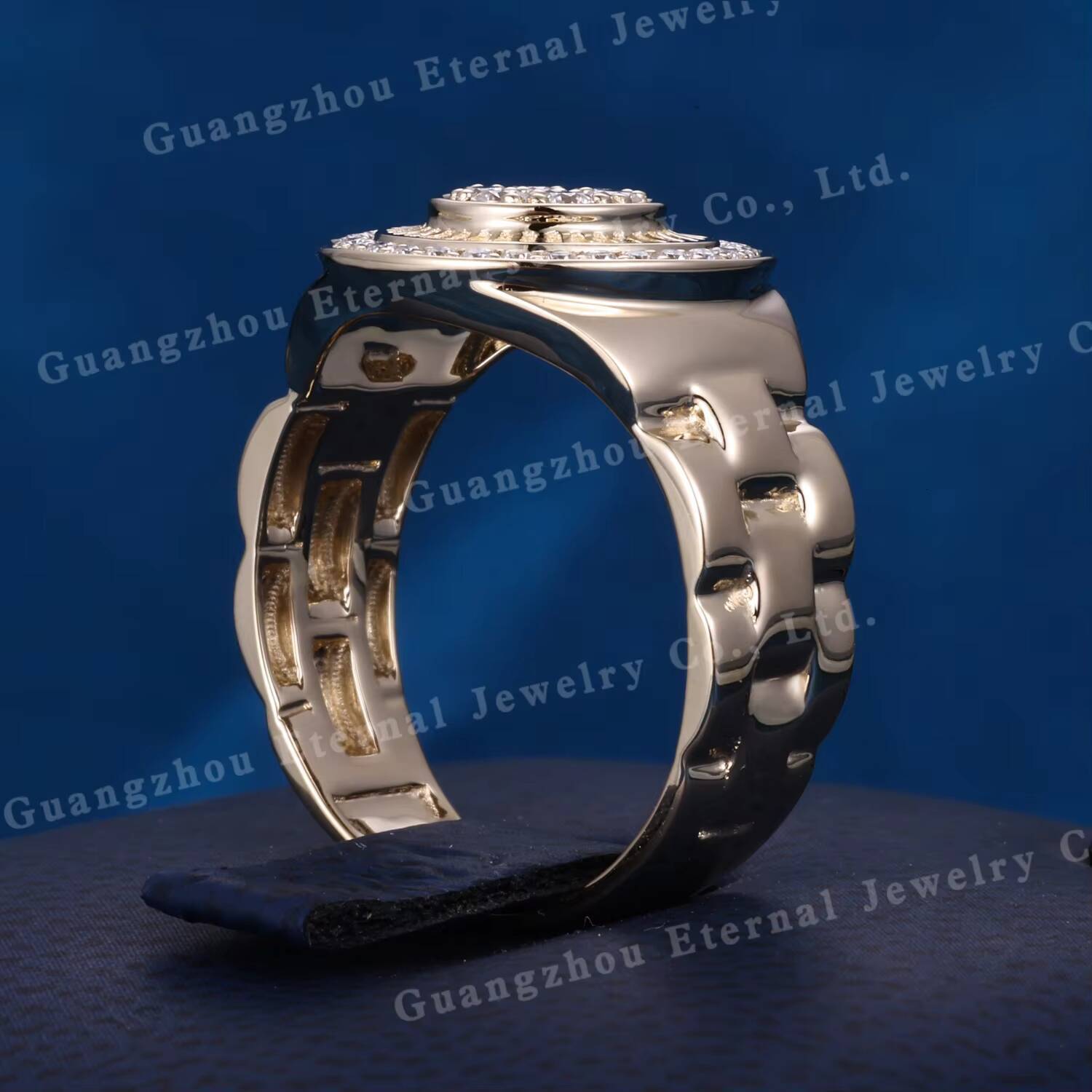 Custom S925 Silver 10K 14K 18K Yellow Gold Ring HTHP VVS Lab Growon Diamond VVS Engagement Women Men Wedding Ring