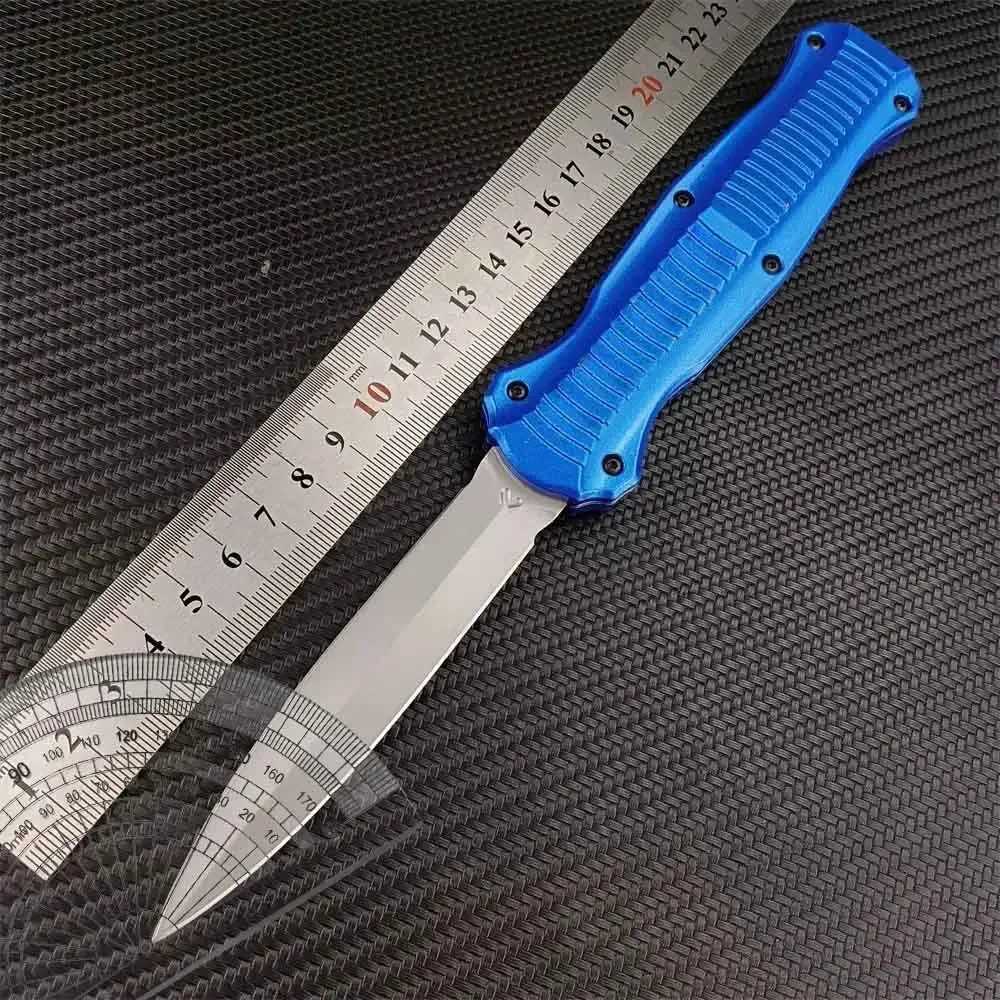 BM 3300 Auxiliary Opening Folding Knife D2 Blade Aluminum Alloy Handle Hunting Knife Camping Self Defense EDC Multi ToolW250402