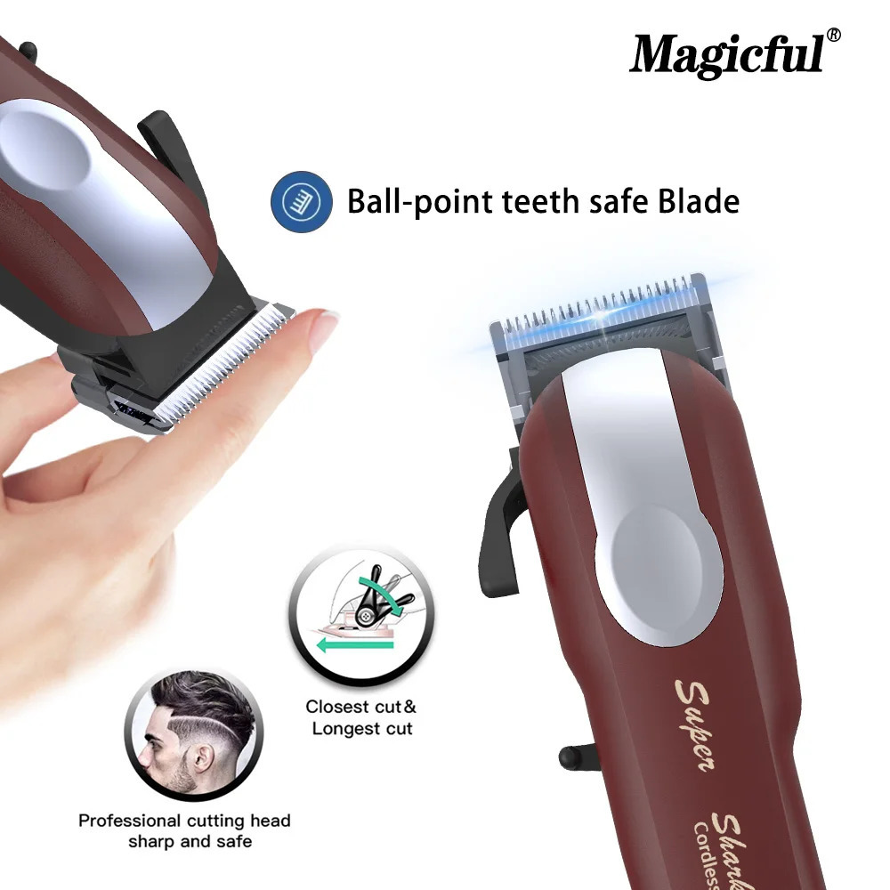 Professional Hair Clipper Powerful Lithium Battery USB Chargeable Trimmer LED Display Home Man Beard Shaver Hair Cutting Machine 251030