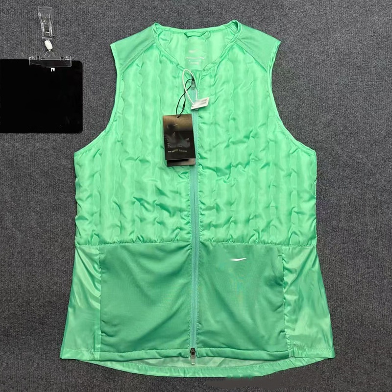 Men's sports sleeveless jackets down vest warm gilet designer spring winter coat running jogger sport waistcoat outdoor down puffer jacket green gym tank thick parka