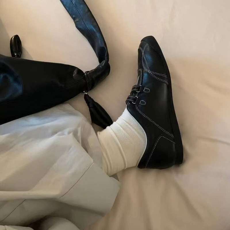 Cowhide version ~ super soft velcro inner heightened flat sole single shoes women's casual sports function Mary Jane ballet shoes girl2025