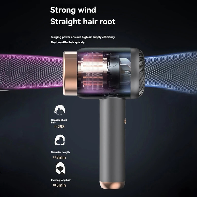 Portable Wireless Hair Dryer Plug In And Charging 2 In Line 1 With Usb Charging Cold Wind Wireless Hair Dryer C EU Plug 251030