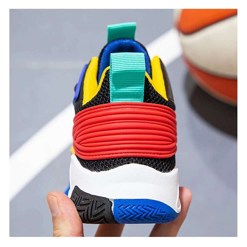 Teenager Boy's Basketball PU Leather Breathable Children's Sport Trend Fashion Sneakers For Children Casual Shoes
