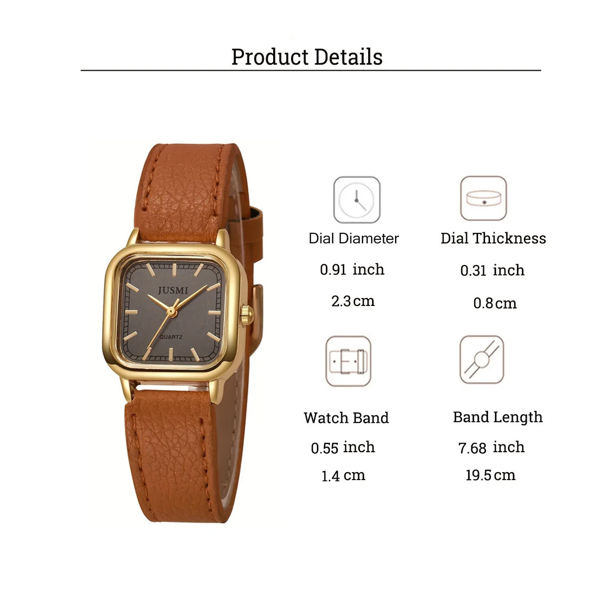 Fashion Leather Strap Line Scale Women Quartz Watch for Halloween Christmas Holiday Gifts 251031