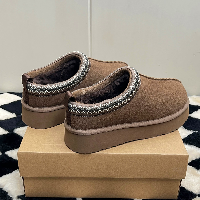 MEOD Slippers Designer Shoes Platform Slides Snow Boots Designer Womens Tazz Scuffs Ultra Mini Chestnut Wool Slides Fluffy Real Leather Women Slider W
