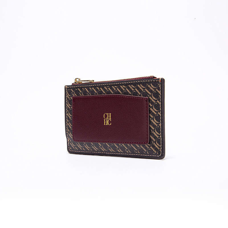CHHC Women's Fashion Style Long Wallet Zipper Letter Printing Bag High Texture Leather