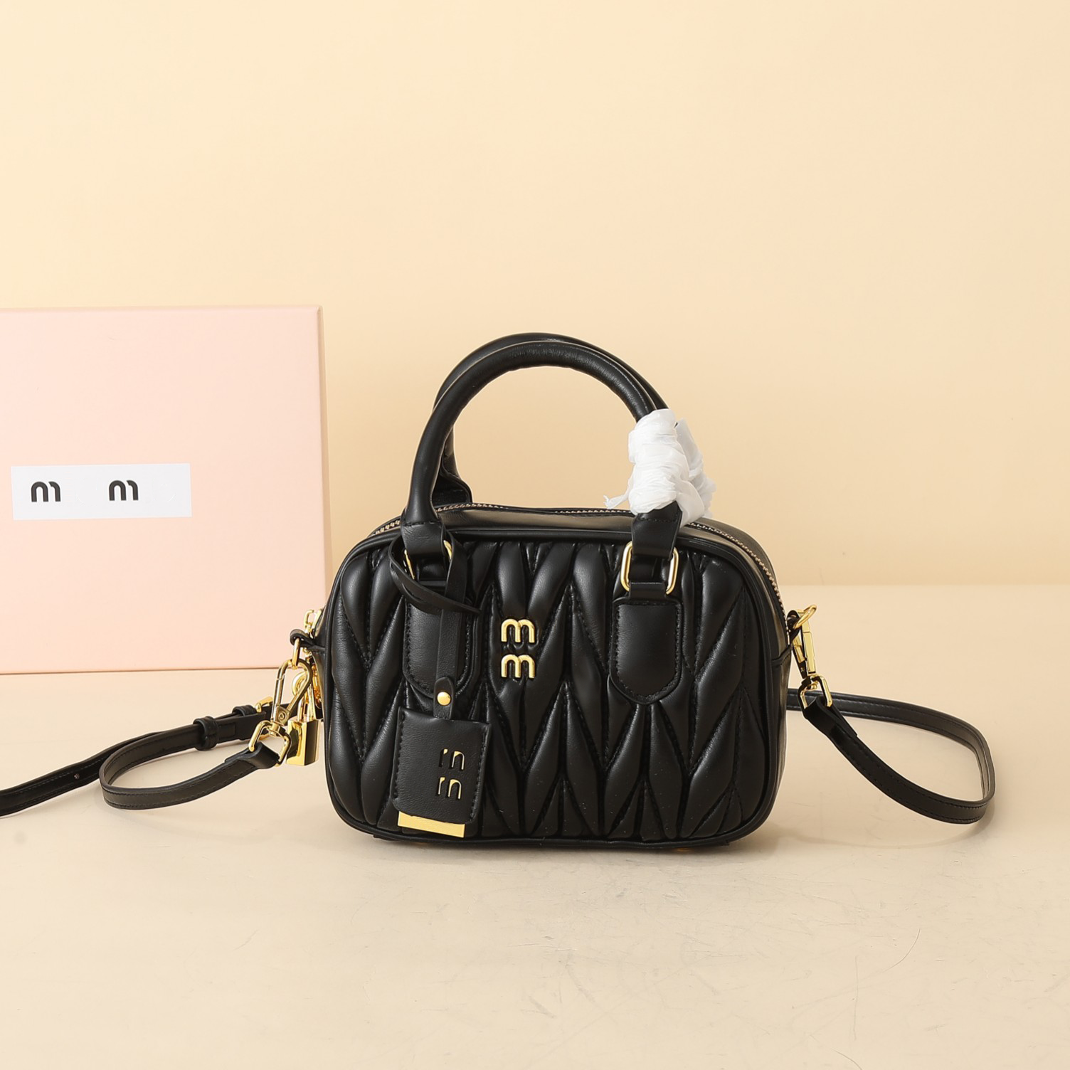 Top womens Matelasse bowling bags soft sheep leather handbags sling wallet shoulder bag Luxury Cross body designe bag purses Hobo pochette Clutch Totes Bags straps