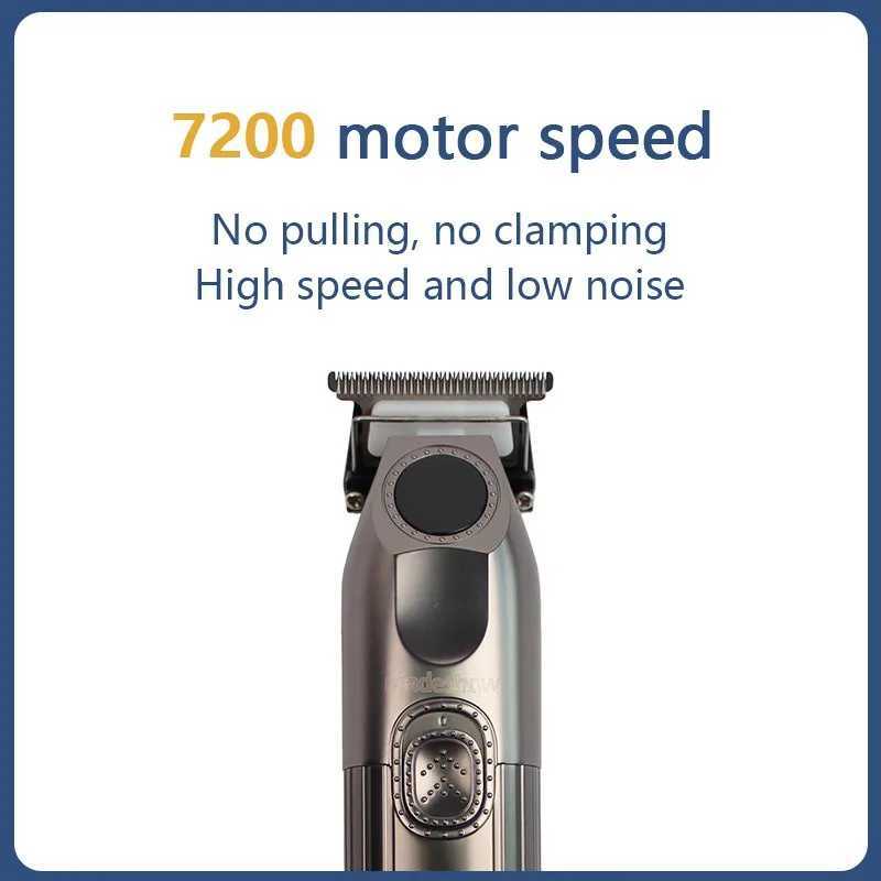 M8F Madeshow Professional Mens Barber Salon Trimmer with Base Cordless Retro Oil Head Push 3200mAh 13W W250402
