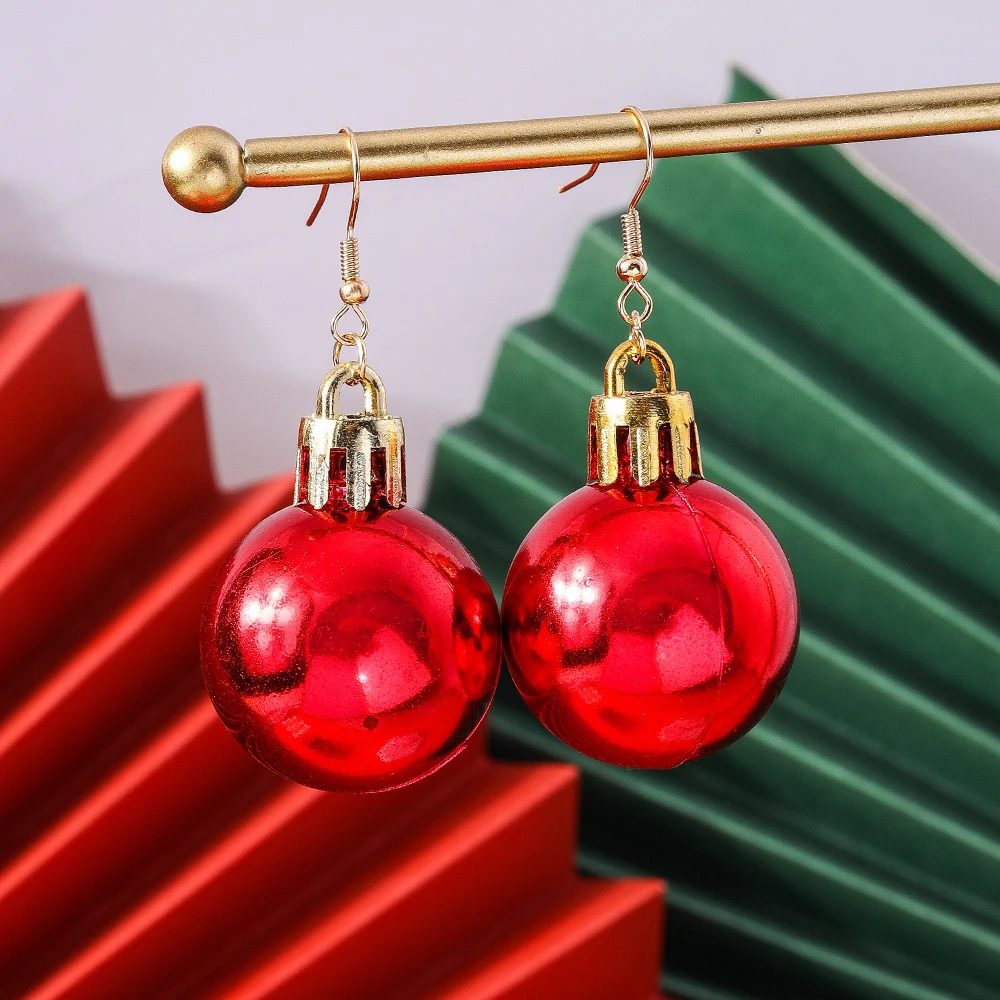 Fashion Christmas Ball Drop Earrings for Women Girls Xmas Dangle Earrings Year Party Festival Jewelry Gifts 251031