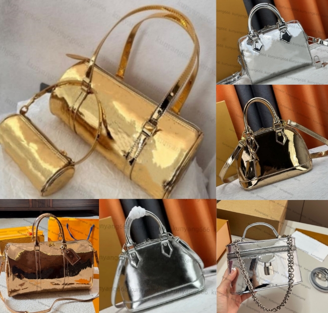New Ladies Luxury Shiny Designer Bags 2-in-1 Pillow Bag Genuine Leather Flap Mini Shoulder Bag Classic Timeless Crossbody Bag Women Two Piece Handbag