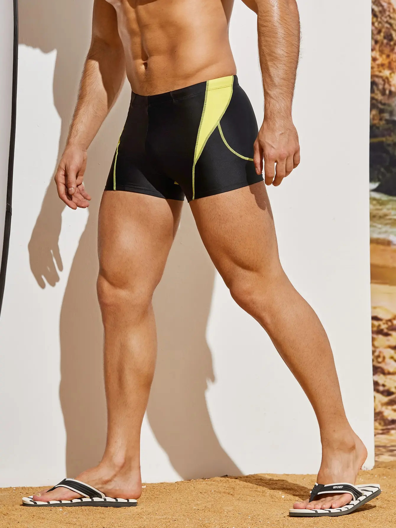 Mens professional boxing underwear swimsuit compression quick drying 250402m