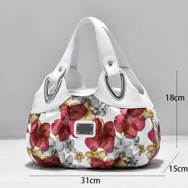 Fashion Printing Handbag Women PU Leather Handle Wild Brand Lady Tote Large Capacity Shoulder Bag Popular Shopping Purse sac