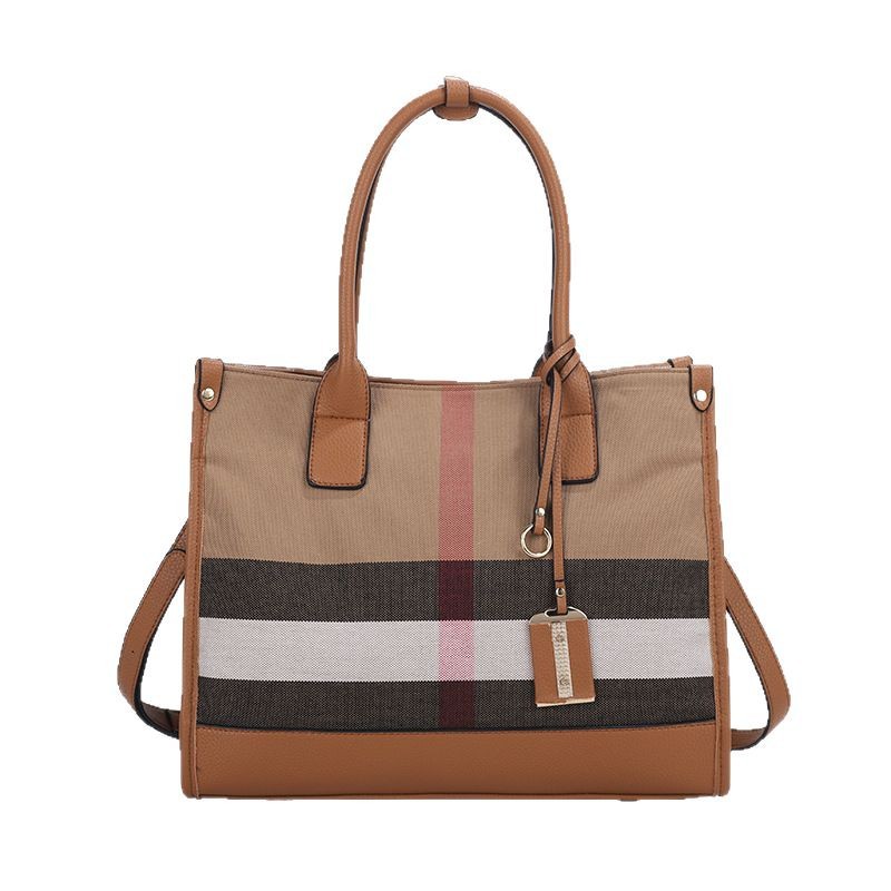 Fashion Bag 2025 New Color Block Tote Bag for Women, Large Capacity Luxury Designer Handbag, Multiway Shoulder Crossbody Bag for Work & Travel