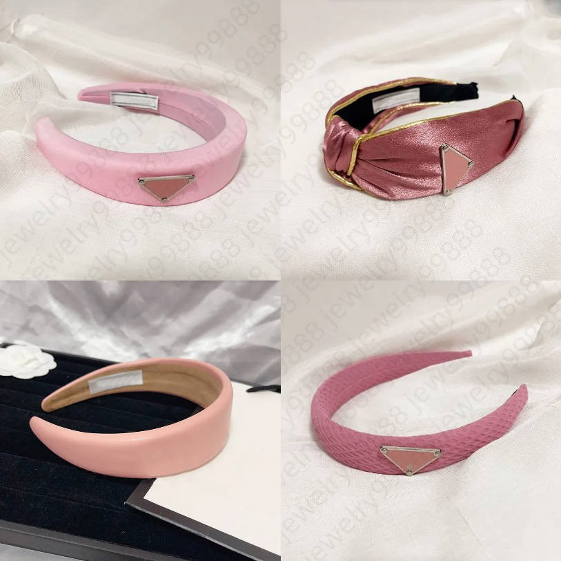 40 Style Pink Headbands for Women Designer Women Hair Band Double Letter Pattern Spring HeadBand Hair Jewelry Daily Life Face Wash Accessories Family Wholesale-1