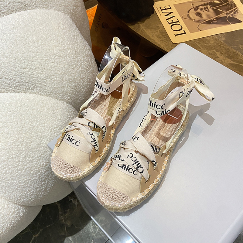 Free Shipping new slides designer sandals for womans flat sandals beige Summer New Fashionable Versatile Sandals