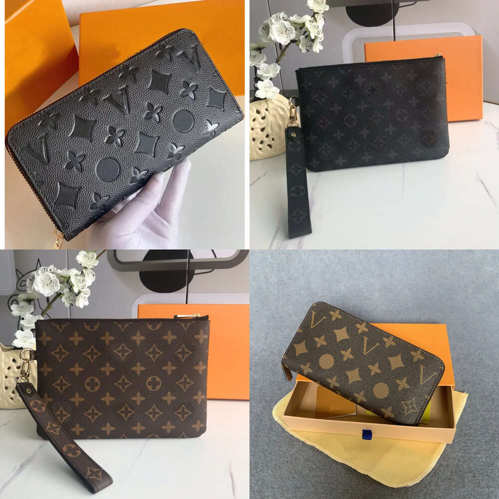 Designers Zipper Wallet Clutch Bag Women Wallets Wristlet Bags Key Pouches Coated Canvas Men Coin Purse Daily Storage Mobile Phone Luxurys Wallet Designer Purse