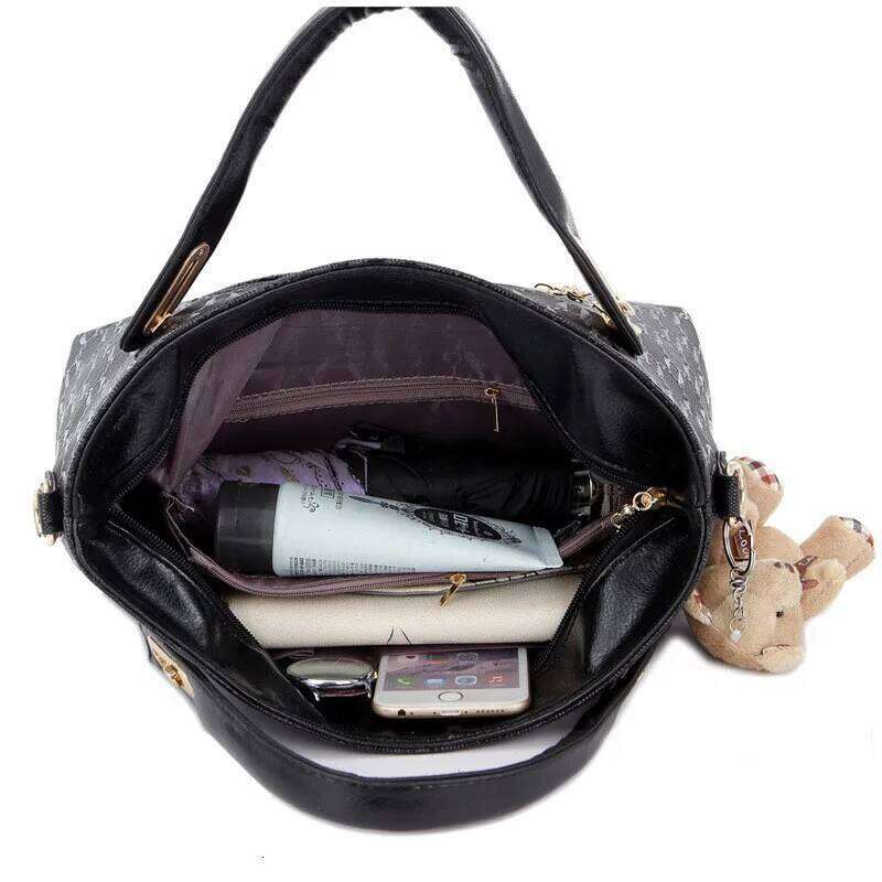 Multifunction 4Pcs/Set Women PU Leather Designer Handbag Messenger Shoulder Wallet Bags Storage Bag