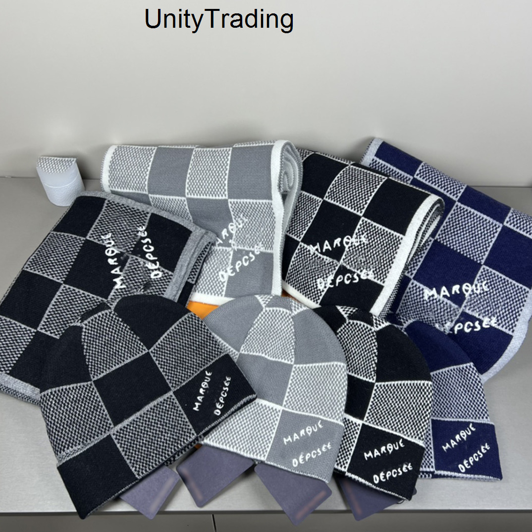 Designer Luxury Brand Top Damier Heritage Beanie And Scarf Sets High Quality Luxury Designer Wool Knit louise''vuttonliness viutonlies vittonlies lvity lvtity Y870