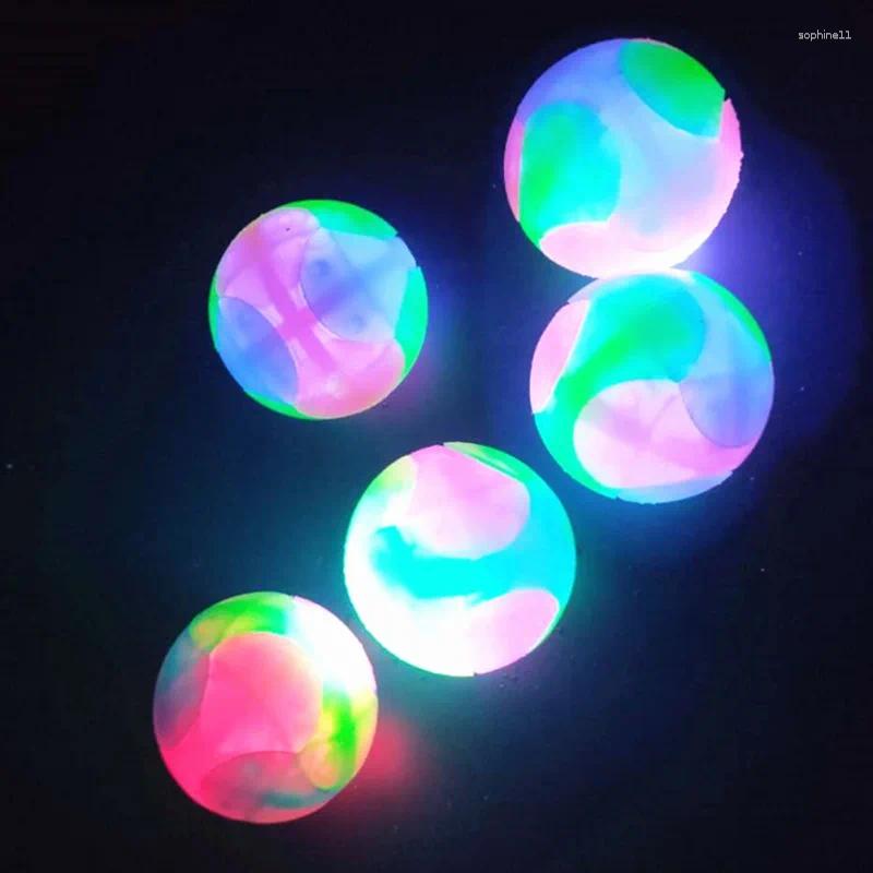 Update Glowing Ball Dog Toy LED Balls Flashing Elastic Molar Pet Color Light Interactive Toys For Puppy Cats