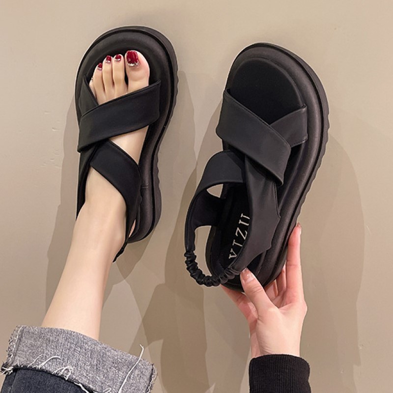 Designer Thick soled sandals free Shipping Sponge cake bottom slippers Casual single shoes Sports Sandals 2025
