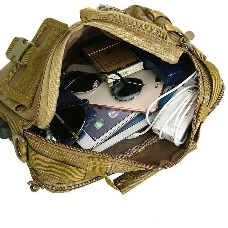 Multi-functional Outdoor Tactical Backpack Fanny USB Charging Messenger Bag One Shoulder Bag Camping Crossbody BagC250407
