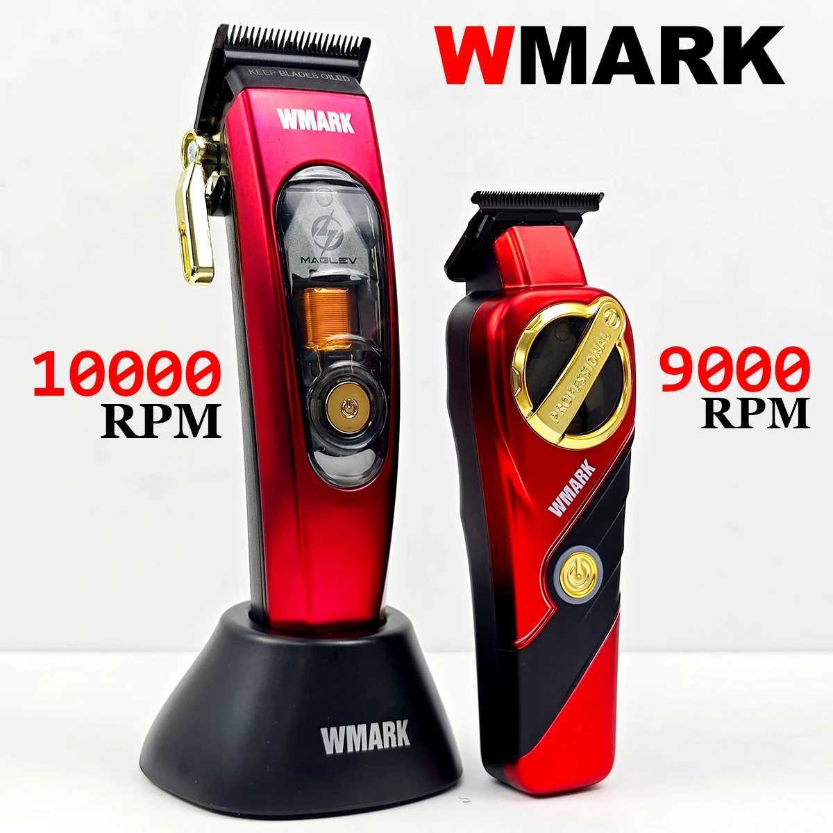 WMARK NG-9004 NG-9213 Professional Electric Hair Clipper Mens Hair Clipper Salon Tools Oil Head Carving 2-piece Set W250402