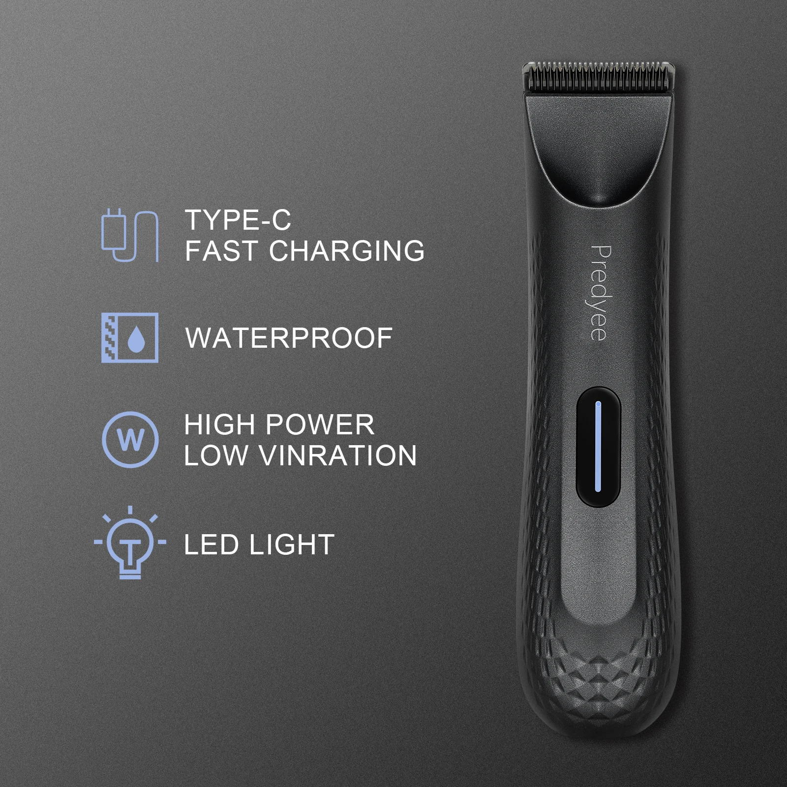 Electric Groin Hair Trimmer for MenBody Groomer Pubic Waterproof Hair TrimmerReplaceable Ceramic Blade 251030