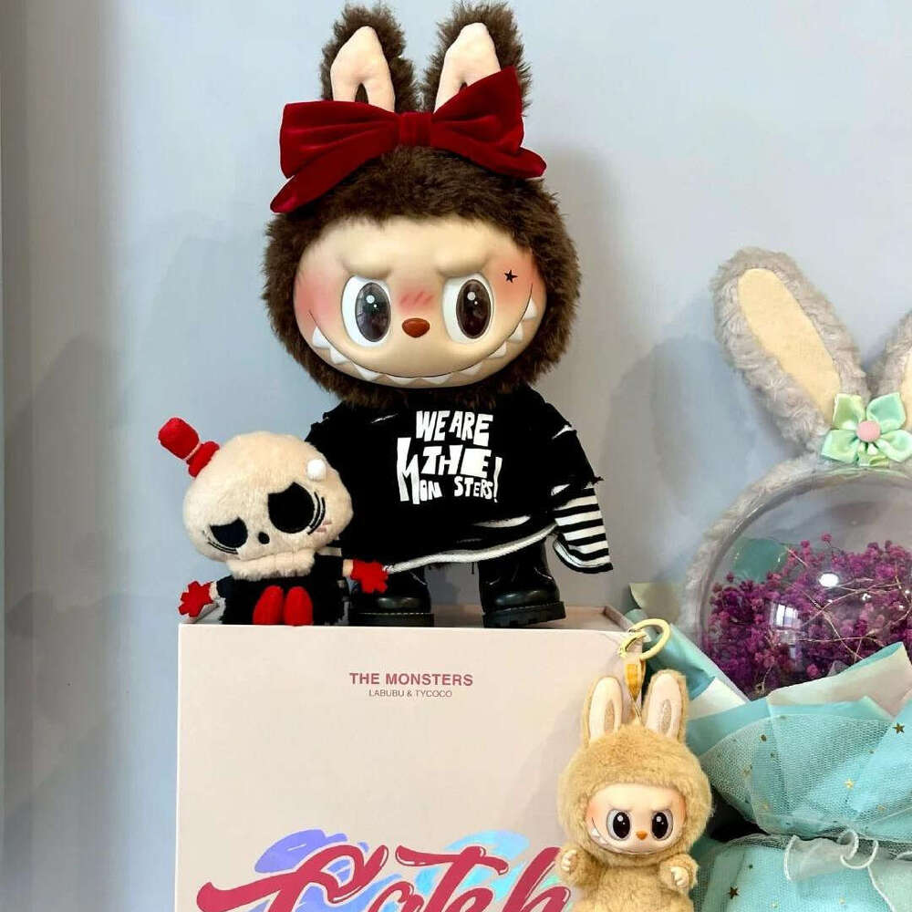 38Cm Labubu Original For Lububu Monsters Series Action Figures PVC Vinyl Doll Gift Box Catch Me If You Can Animal Themed Plush