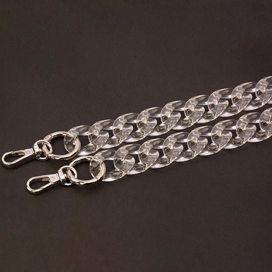 DIY Chunky Acrylic Chains Strap For Handbag Shoulder Crossbody Bag Clear Big Resin Chain For Jewelry AB Colorful Bag Accessories 251030