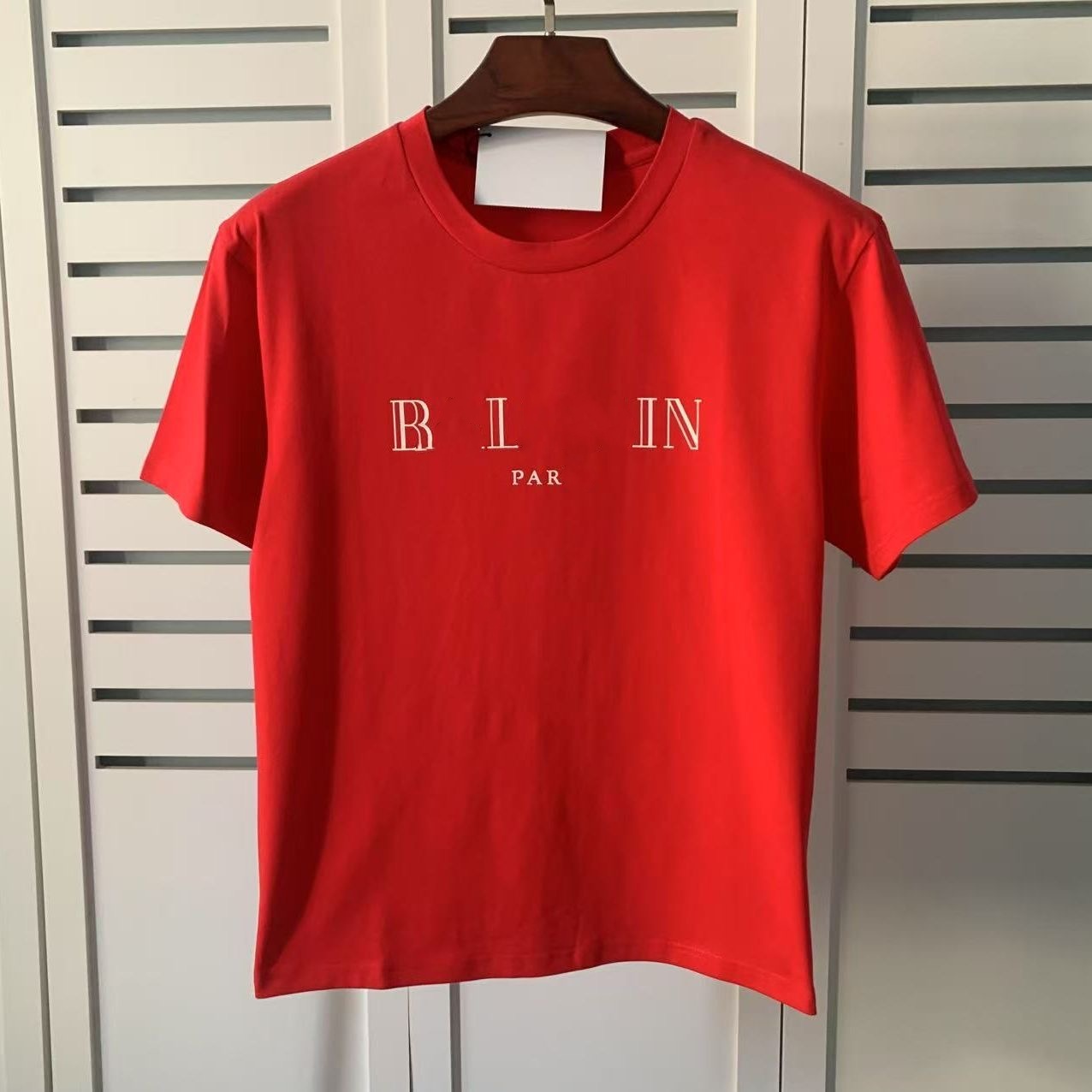French fashion designer's new bAM spring/summer loose sleeve pure cotton round neck short sleeve with gold letters for men and women T-shirt top