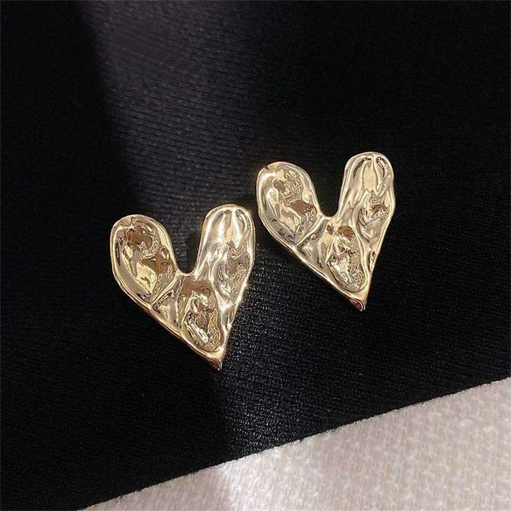 Concave Convex Uneven Ear Accessories Alloy Gift for Womens Gift Gold Color Earring Ear Stud Hearings Fashion Jewelry Y250401