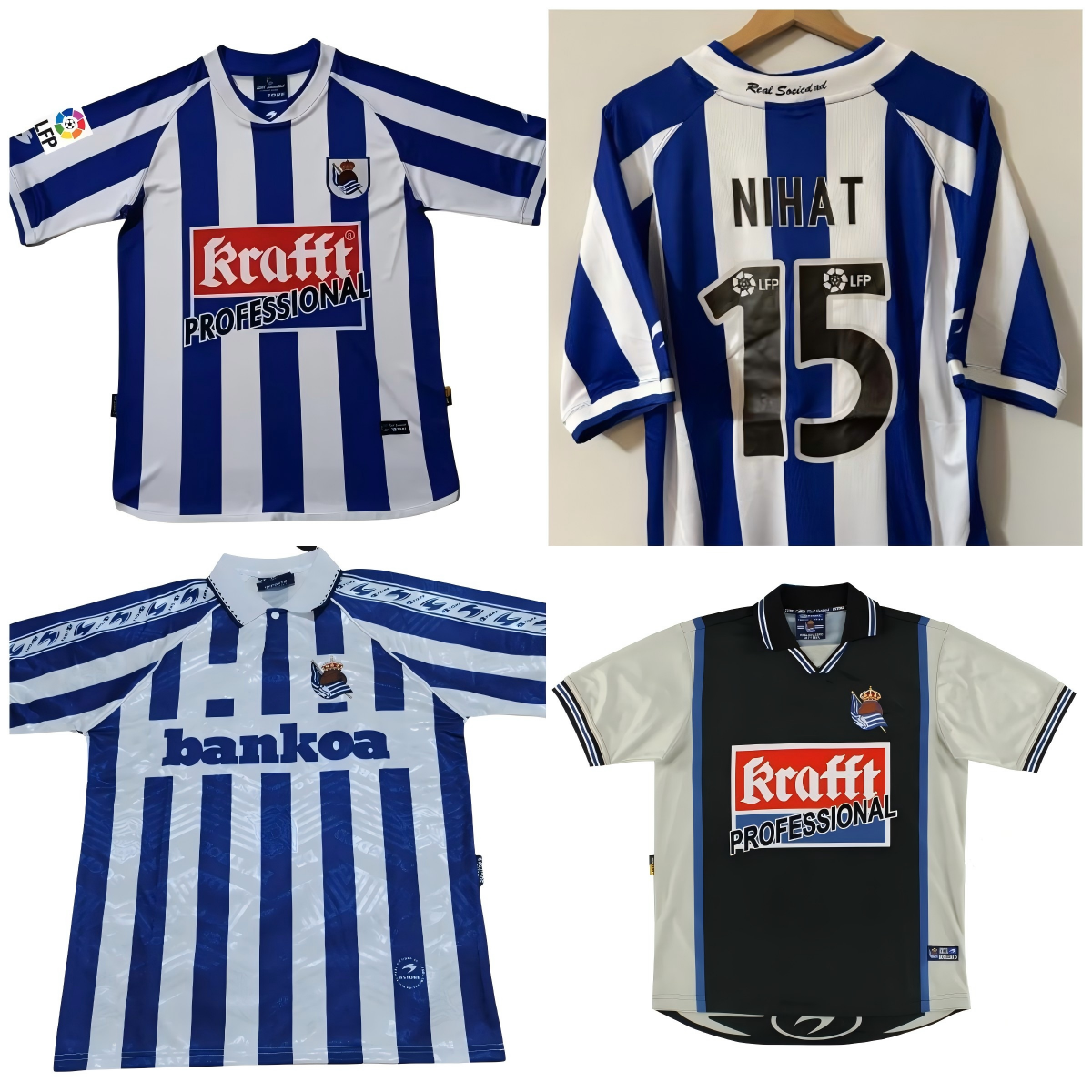 2002 2003 Real Sociedad retro soccer jerseys 02 03 Xabi Alonso Nihat KOVACEVIC DE PEDRO 1994 1995 vintage classic football shirt