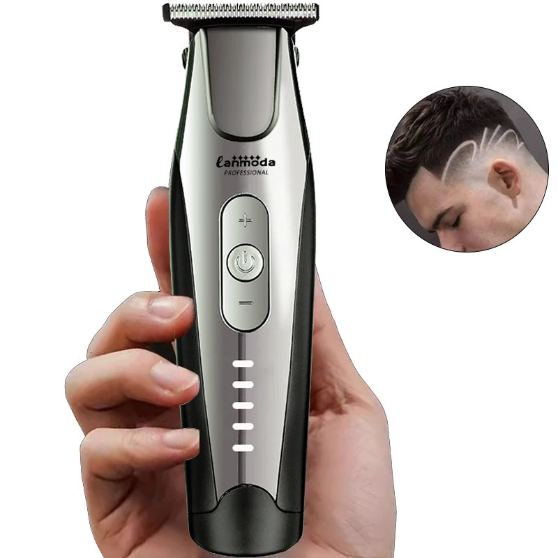 Lanmoda Professional Bald Clipper for Men Barber Electric 001 MM Hair Trimmer Typec Beard Trimmer Haircut Machine Shaver Razor 251030